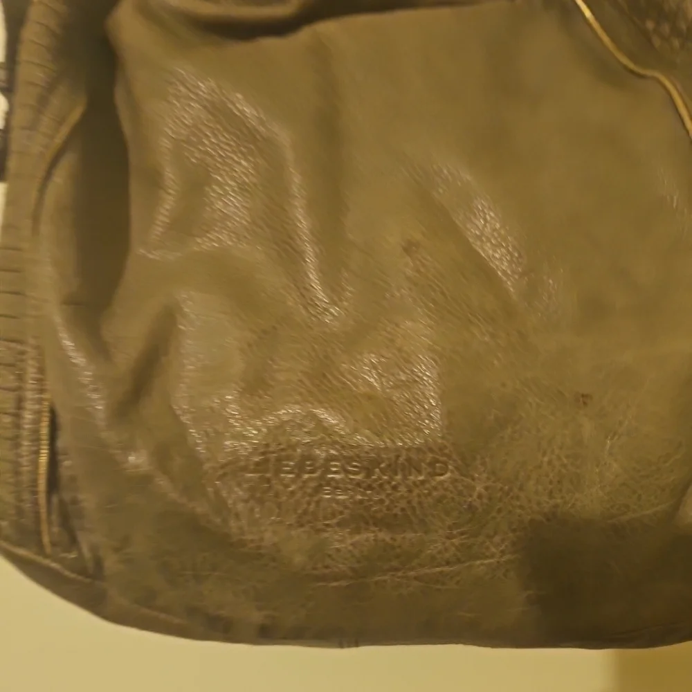 Liebeskind Elenor Taupe Genuine Leather Shoulder Bag Luxury Designer Purse